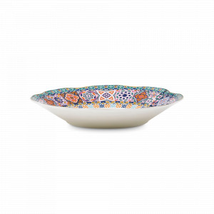 Тарелка суповая Ebe, 21 см, фарфор, белый, декор, серия Anemone, LE COQ, Италия, Тарелки суповые