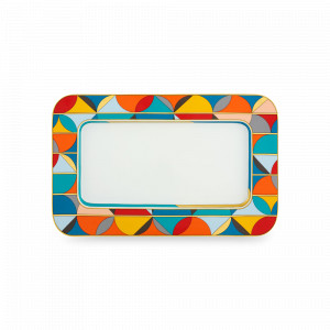 Блюдо сервировочное, 34 х 21 см, фарфор, мультиколор, серия Futurismo, VISTA ALEGRE, Португалия, VISTA ALEGRE (Португалия)