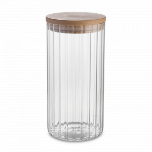 Банка для сыпучих продуктов, 1 л, стекло, бамбук, серия Grand, ANNA LAFARG, Китай, Grand ANNA LAFARG