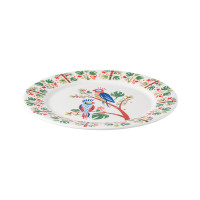 Тарелка десертная Parrot, 21 см, фарфор, белый, декор, серия Birds of Paradise, LIBERTY JONES, Россия_00814630035972874230.jpg