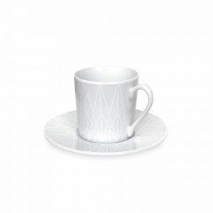 Чашка кофейная, 100 мл, костяной фарфор, белый, серия White Fantasy, TAITU, Италия, Кофейные пары