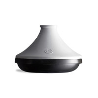 Керамический тажин, 2 л, 27,5 см, графит - белый, серия Delight, EMILE HENRY, Франция_00803290054958923628.jpg