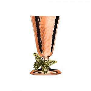 Рюмка «Бабочка», 45 мл, медь кованая, серия Летний сад, Кольчугинский Мельхиор, Россия, Рюмки на ножке