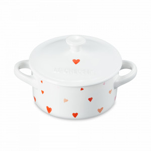 Кокот Hearts, 0,25 л, 10 см, керамика, белый, декор, серия White, LE CREUSET, Франция, LE CREUSET (Франция)