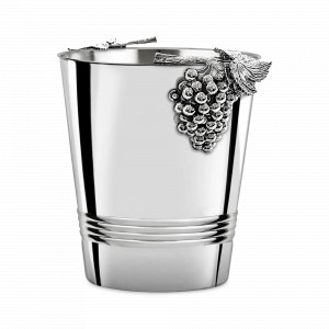 Ведро для льда «Виноград», латунь, 20 х 27 см, 4 л, серебристый, серия Летний сад, Кольчугинский Мельхиор, Россия, Ведра для шампанского и льда