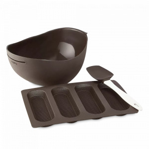 Набор для приготовления хлеба, 3 предмета, силикон, коричневый, серия Bread Maker, LEKUE, Испания, LEKUE (Испания)