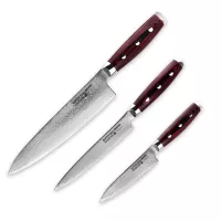 Набор из 3-х кухонных ножей поварская тройка, серия GOU 161, YAXELL, Япония, 