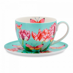 Пара чайная Тюльпаны, 400 мл, фарфор, декор, серия Экзотика, MAXWELL WILLIAMS, Австралия, MAXWELL & WILLIAMS (Австралия)