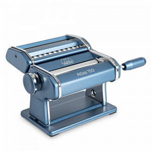 Машинка для приготовления пасты ручная ATLAS PLUS 150, алюминий, нержавеющая сталь, пластик, голубой металлик, серия Classic, MARCATO, Италия, НОВИНКИ