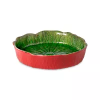 Тарелка для пасты green/red, 22 см, керамика, красный, зеленый, серия Riviera, COSTA NOVA, Португалия, 