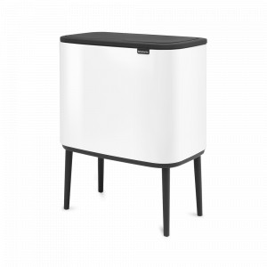 Контейнер для мусора, 36 л, нержавеющая сталь, белый, серия BO TOUCH BIN, BRABANTIA, Бельгия, Скидка до -20% на мусорные ведра Brabantia