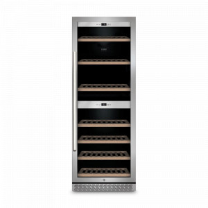 Шкаф винный WineComfort 126 для 126-ти бутылок, нержавеющая сталь, стекло, стальной, CASO, Германия, Винные шкафы Caso