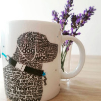 Кружка «Шрифт пес», 330 мл, фарфор, белый, KOENITZ, Германия_00809240058368795327.jpg