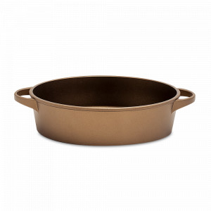 Сотейник с антипригарным покрытием для индукционных плит, 2,2 л, 24 см, литой алюминий, золотистый, серия K360, LUCHETTI, Италия, Скидка до -30% на посуду LUCHETTI