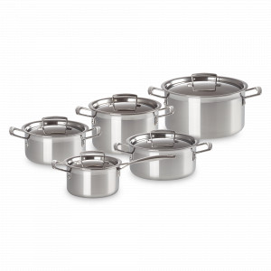 Набор кастрюль, 5 предметов, нержавеющая сталь, LE CREUSET, Франция, LE CREUSET (Франция)