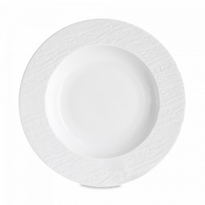 Тарелка суповая, 175 мл, 19 см, фарфор, белый, серия Rock, HOME &amp; STYLE, Китай, Тарелки суповые белые