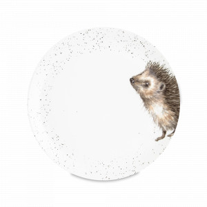 Тарелка обеденная «Ёж», 26.5 см, костяной фарфор, белый, декор, серия Wrendale Designs, ROYAL WORCESTER, Великобритания, ROYAL WORCESTER (Великобритания)