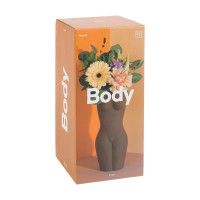 Ваза для цветов Black, 23 см, керамика, коричневый, серия Body, DOIY, Испания_00819740048182883326.jpg