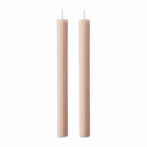 Набор из 2-х свечей, 24.5 см, бежево-розовый, серия Edge, TKANO, Россия, Edge TKANO