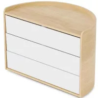 Шкатулка Moona, 27 х 15 х 18 см, дерево, белый, UMBRA, Канада, 
