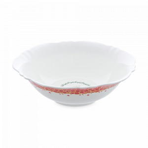 Салатник Magic time, 23 см, фарфор, белый, красный, серия New Year, REPAST, Чехия, Салатники REPAST