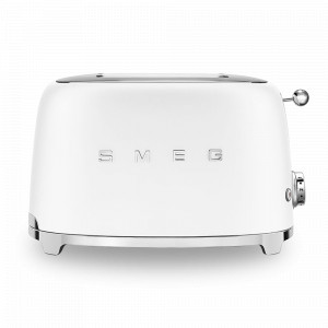 Тостер на 2 хлебца, нержавеющая сталь, пластик, 19,8 x 31 x 19,5 см, матовый белый, SMEG, Италия, SMEG (Италия)