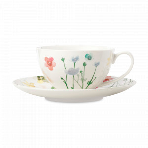 Пара чайная, 400 мл, фарфор, белый, декор, серия Лесные цветы, MAXWELL WILLIAMS, Австралия, MAXWELL & WILLIAMS (Австралия)