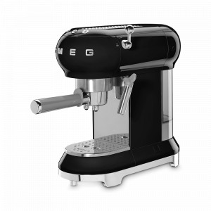 Кофемашина - эспрессо с капучинатором, нержавеющая сталь, пластик, черный, SMEG, Италия, SMEG (Италия)