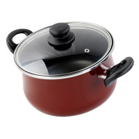 Кастрюля с крышкой, 22 см, 4.5 л, сталь, стеклоэмаль, красный, серия Authentique Burgundy, VITRINOR, Испания_00809030049084607828.jpg