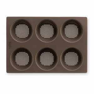 Форма для выпечки булочек, 6 ячеек, 29 х 20 см, силикон, коричневый, серия Bread Maker, LEKUE, Испания, LEKUE (Испания)