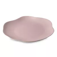 Тарелка закусочная Pink, 22.6 см, каменная керамика, розовый, серия Shell, ROOMERS TABLEWARE, Нидерланды, 