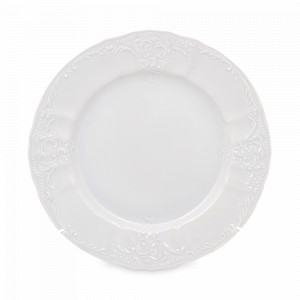 Тарелка обеденная, 27 см, фарфор, белый, серия Недекорированный, BERNADOTTE, Чехия, BERNADOTTE (Чехия)