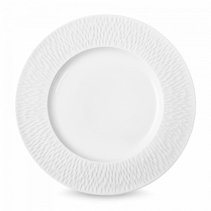 Тарелка обеденная BLANC, 28 см, фарфор, белый, серия Boreal Satin, GUY DEGRENNE, Франция, Красивые тарелки для сервировки