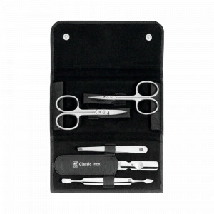 Набор маникюрный в кожаном футляре, цвет черный, 5 предметов, Classic Inox, ZWILLING J.A. HENCKELS, Германия, Маникюрные наборы ZWILLING
