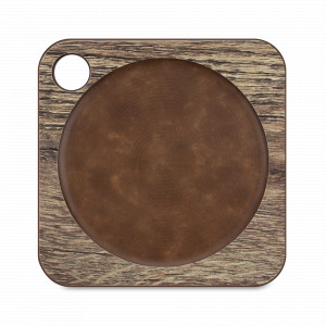 Подставка под бокал/кружку, 10х10см, дуб мореный, композитный материал, серия ProFashion, ComposeEat, Россия, Бирдекели