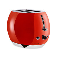 Тостер двухслотовый, нержавеющая сталь, пластик, красный, серия Romeo, BUGATTI, Италия