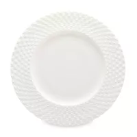 Тарелка обеденная, 27 см, фарфор, белый, рельеф, серия Капля, DECOR DE TABLE, Россия, 