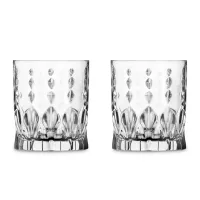 Набор из 2-х стаканов для виски, 340 мл, хрустальное стекло, серия Marilyn, RCR, Италия, 