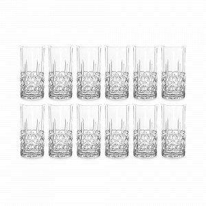 Набор из 12-ти стаканов для коктейлей Longdrink, 445 мл, хрустальное стекло, серия Elegance bar, SPIEGELAU, Германия, Набор бокалов для коктейлей