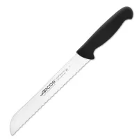 Нож кухонный хлебный 20 см, рукоять черная, серия 2900, ARCOS, Испания, 