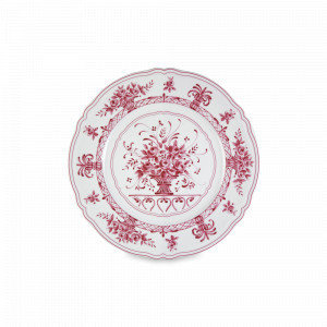 Тарелка десертная Piatti porpora, 20.5 см, фарфор, белый, розовый, серия Neos Anthiros, LE COQ, Италия, Neos Anthiros