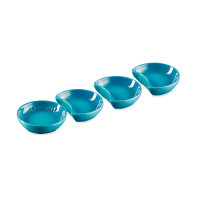 Набор из 4-х соусников, керамика, бирюзовый, серия Caribbean, LE CREUSET, Франция