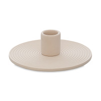 Подсвечник , 12 см, керамика, бежевый, серия Essential, TKANO, Россия