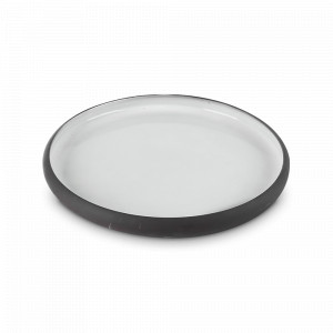 Тарелка обеденная Black/White, 26.5 см, керамика, черный, белый, ROOMERS TABLEWARE, Нидерланды, Тарелки обеденные
