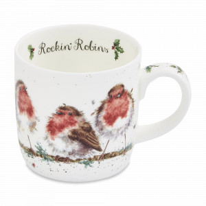 Кружка «Забавная фауна Снегири», объем: 310 мл, материал: костяной фарфор, цвет: декор, серия Wrendale Designs, ROYAL WORCESTER, Великобритания, ROYAL WORCESTER (Великобритания)