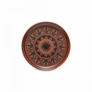 Тарелка закусочная Aztec, 22.8 см, керамика, коричневый, декор, серия Pacifica, COSTA NOVA, Португалия, Тарелки закусочные