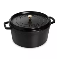 Кокот круглый, 8,35 л, 30 см, чугун, черный, серия La Cocotte, STAUB, Франция, 