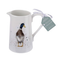 Кувшин «Утка Забавная фауна», объем: 600 мл, материал: костяной фарфор, цвет: белый, декор, серия Wrendale Designs, ROYAL WORCESTER, Великобритания_00801610047252119818.jpg