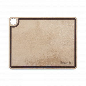 Доска разделочная c желобом, 32х24см, порфир кремовый, композитный материал, серия ProFashion, ComposeEat, Россия, Разделочные доски