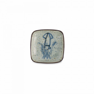 Соусник порционный Squid, 9 х 9 см, фарфор, темно-серый, декор, серия Seafood, TOKYO DESIGN, Нидерланды, Соусники